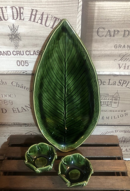 patery i talerze Paterka liść z miseczkami