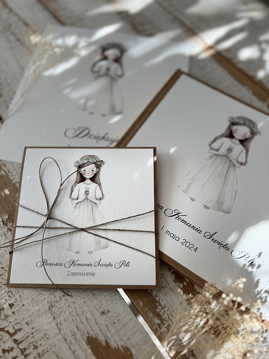 zaproszenia na komunię Najpiękniejsze zaproszenia na komunię - zaproszenia komunijne ręcznie robione