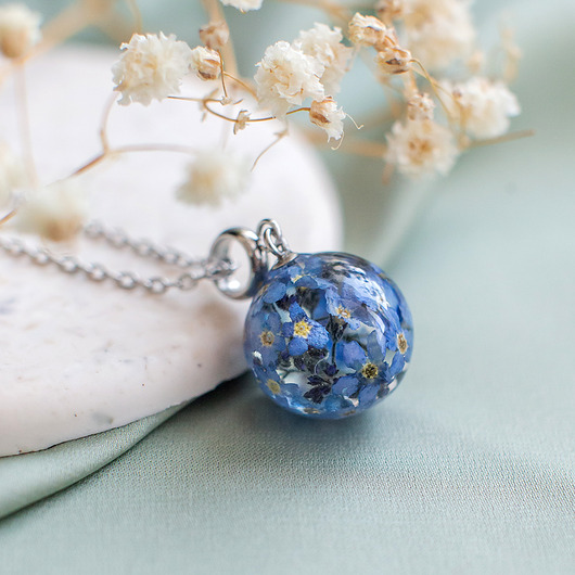 wisiory Wisiorek z niezapominajkami