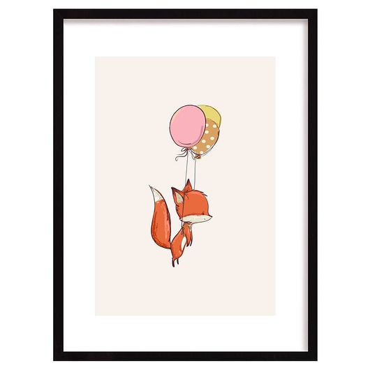 obrazy i plakaty do pokoju dziecięcego Obrazek Bubble Dreams Fox 30x40cm