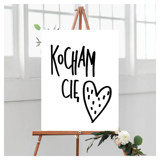 kocham cię plakat  na walentynki Plakatowka
