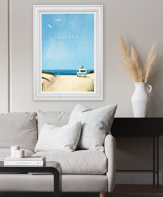 plakaty Bałtyk - kamper nad morzem - plakat 50x70 cm