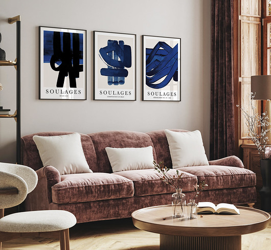 plakaty Zestaw 3 plakatów Soulages