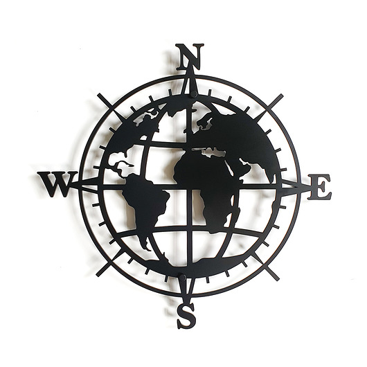 Ozdoby na ścianę Dekoracja 3D Kompas/ Róża Wiatrów GLOBE