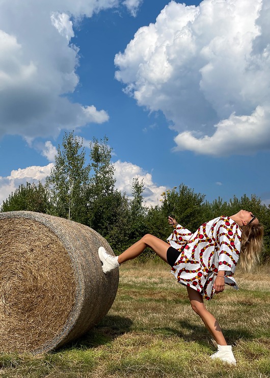 sukienki mini damskie Piękne białe kimono Peace