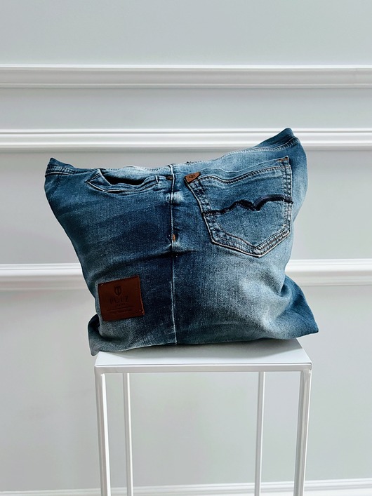 torby na ramię Jeansowa Torba na ramie patchwork ręcznie robiona torba jeansowa torebka jeans