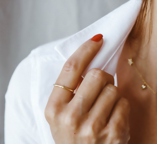 pierścionki złote Złoty pierścionek obrączka - srebro 925