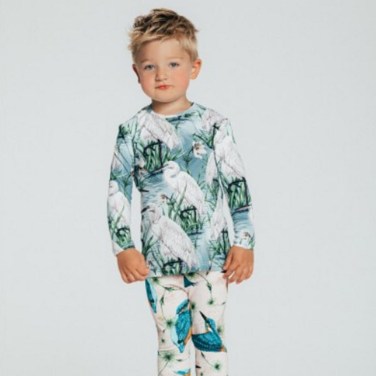 bluzki dla chłopców Bluzka (longsleeve) Czapla Biała
