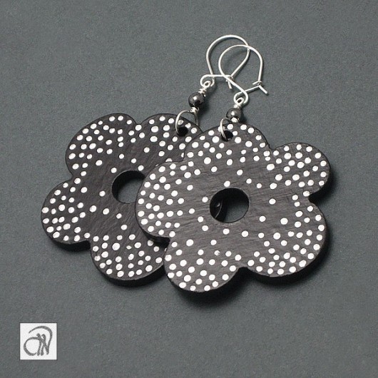 Kwiatowe piegusy black - silver Aszkowo