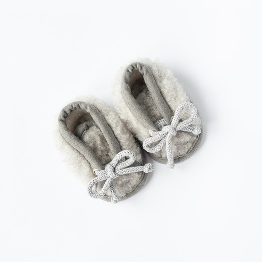 buty dziecięce Buciki wełniane szare