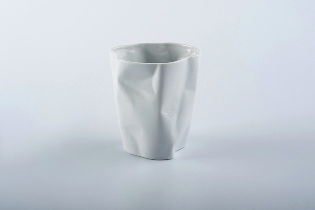 kubki i filiżanki Kubek Pogięty duży / biała porcelana