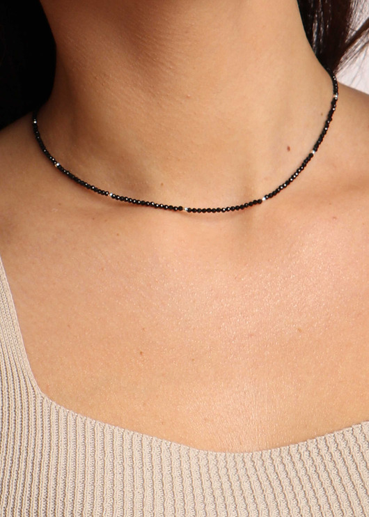 naszyjniki - inne Naszyjnik choker z kamieni naturalnych spineli