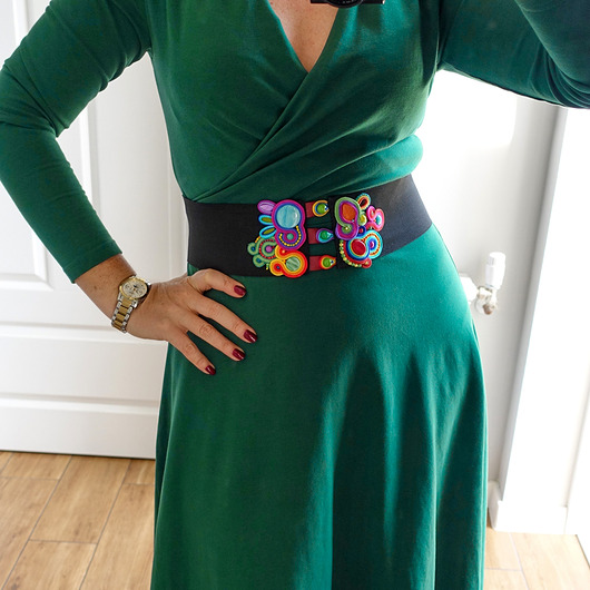 paski damskie Na zamówienie-  elastyczny pasek z klamrą sutasz