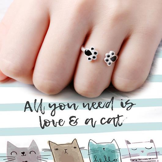 pierścionki srebrne Pierścionek Kocie łapy 