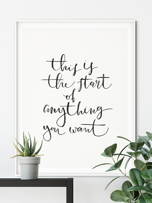 Plakat typograficzny This is the start myscandi