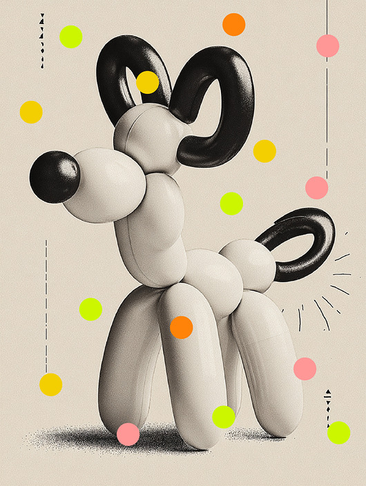 plakaty Plakat balonowy pies 50X70