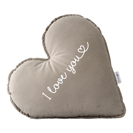 poduszki do pokoju dziecka Personalizowana poduszka serce BEIGE