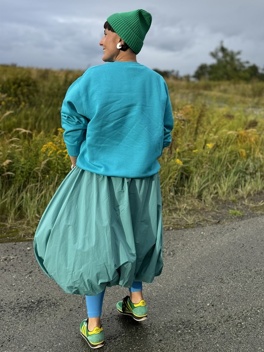 spodnie materiałowe damskie Spódnica Turquoise Bubble