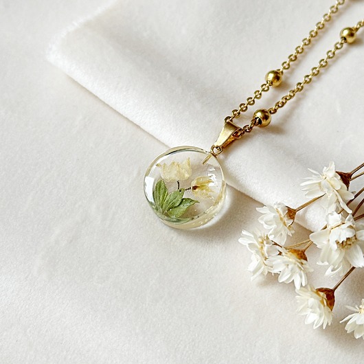 srebrne naszyjniki Naszyjnik z konwalią