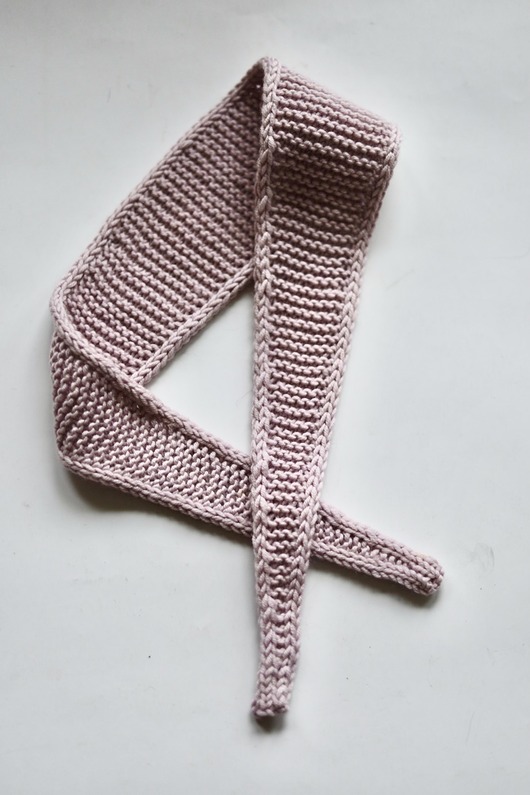 szale damskie Mini szalik z merynosa brudny róż/ liliowy