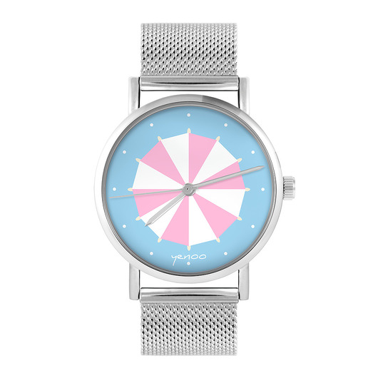 zegarki damskie Zegarek - Parasolka - bransoleta mesh