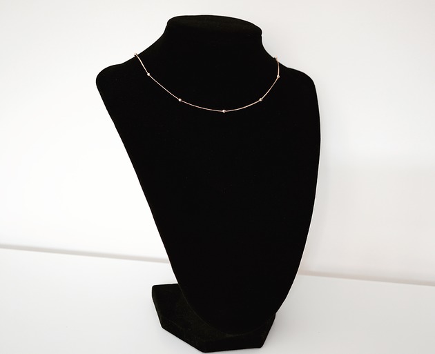 Choker z kuleczkami różowe złoto 925 VENA Jewellery