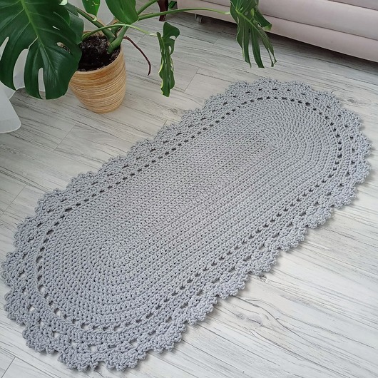 dywany Dywan owalny ze sznurka bawełnianego 70cmx140cm