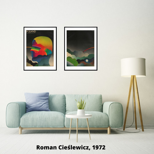 grafiki i ilustracje Dwie oprawione okładki magazynu POLSKA, aut. Roman Cieślewicz, 1972 r