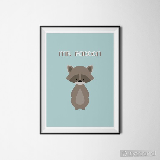 Plakat skandynawski z motywem szopa myscandi