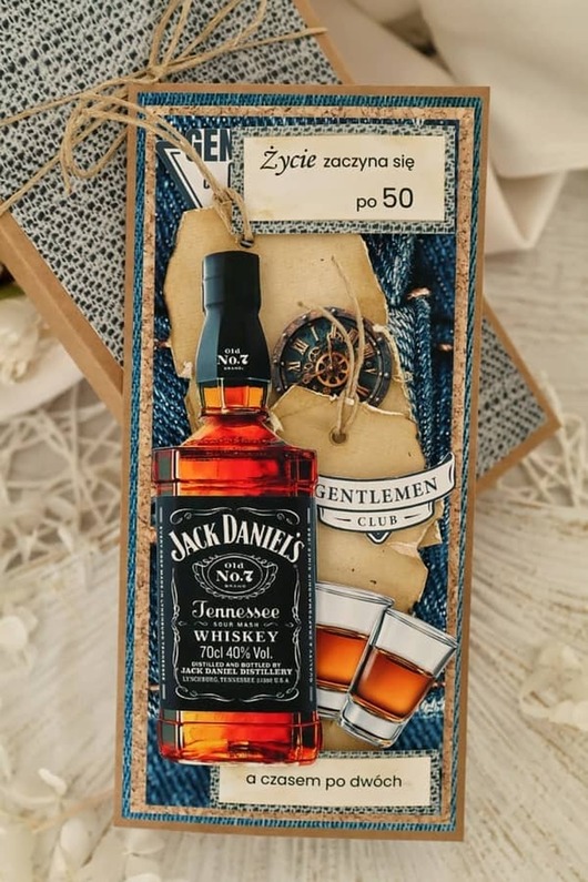 kartki scrapbooking Męska kartka urodzinowa