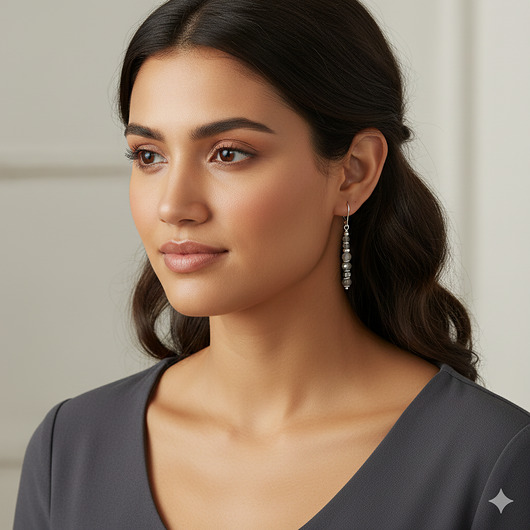 kolczyki z kamieniami Drobne kolczyki z labradorytami srebro 925