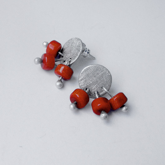 kolczyki z kamieniami Kolczyki OKRĄG