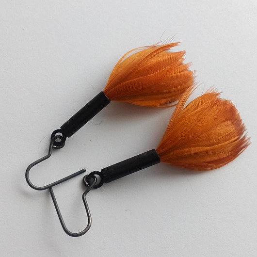 kolczyki z piórami PIÓRKO kolczyki