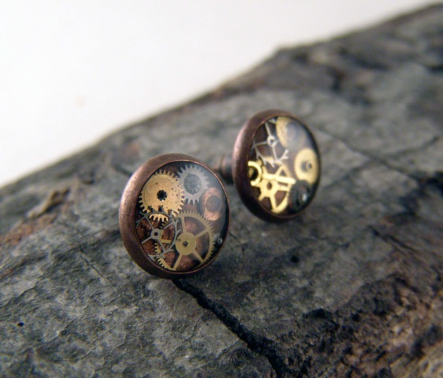 kolczyki z żywicy Mechaniczne kolczyki 297