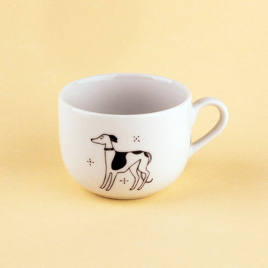 filiżanki Filiżanka z psem chartem