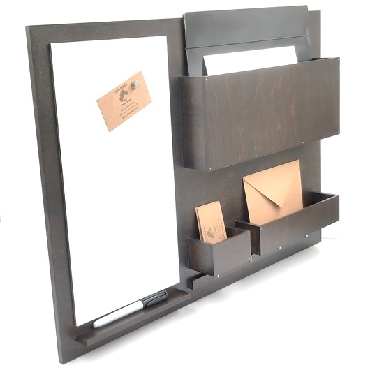 organizery Organizer do biura, gabinetu, tablica magnetyczna, wenge