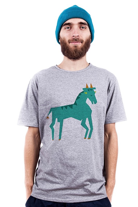 T-shirt męski 'Zielony konik' dziendobry