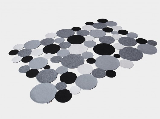 Dywan z filcu MIX OF CIRCLES  melyo