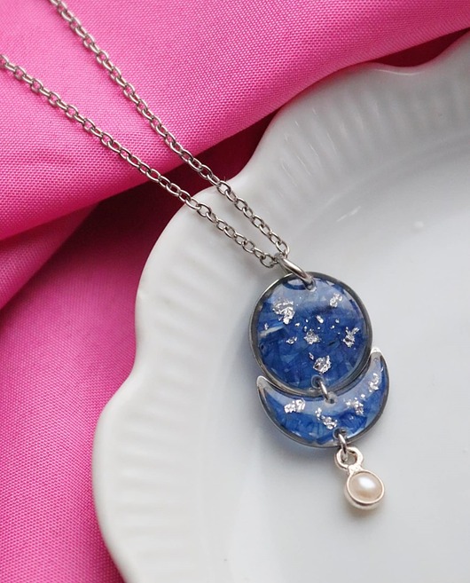 wisiory Naszyjnik z chabrem