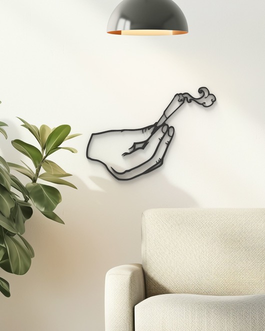 Ozdoby na ścianę Hand joint - 3d ręka z papierosem- dekoracja Marihuana- dekoracja ścienna