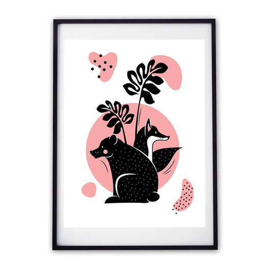 Plakat Miś & Lis 30 x 40 cm LoFink