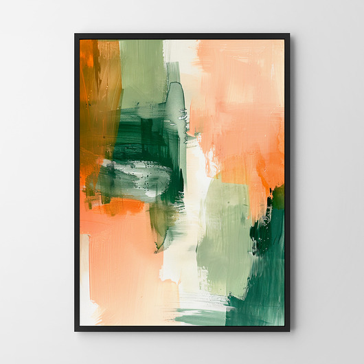 plakaty Plakat Abstrakcja - Peaches & Green