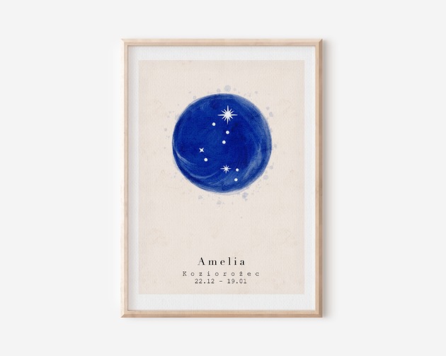 plakaty Plakat - Znak zodiaku  Koziorożec/Capricornus - Plakat personalizowany