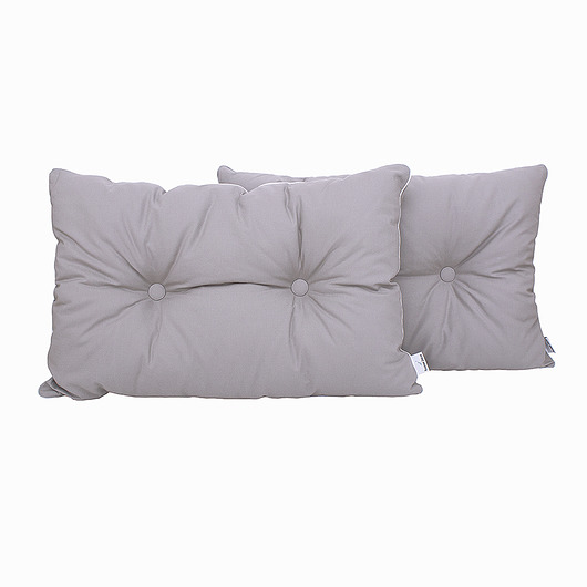 Poduszka pikowana guzikami szara Roomee Decor