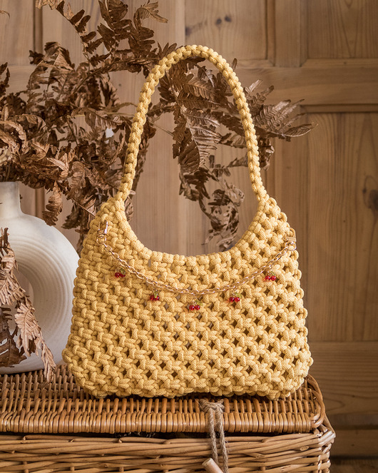 torby na ramię Makramowa torebka Soho Bag - cytrynowa