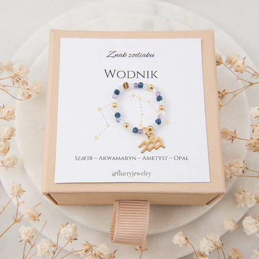 pierścionki złote Pierścionek Znak zodiaku - Wodnik - Zodiak