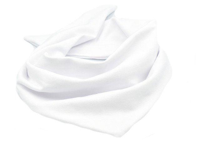 szaliki dziecięce Turban czapeczka bawełniana prążek biała w kwiatki