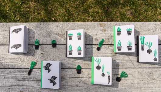 Ręcznie zdobiony notes - seria Flora Wood and Paper
