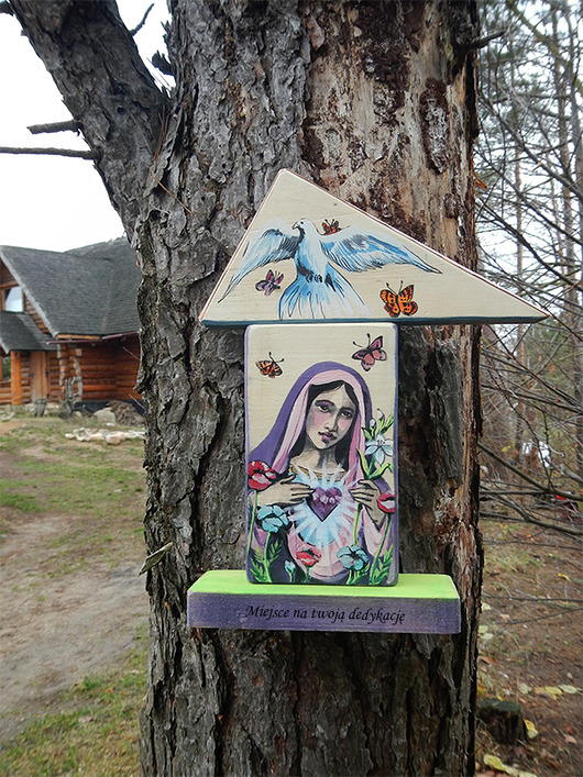 figurki i rzeźby obrazek, kapliczka, Matka Boska
