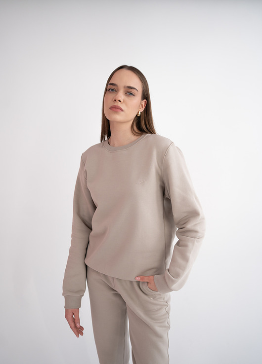 bluza bez kaptura damska Bluza Taupe